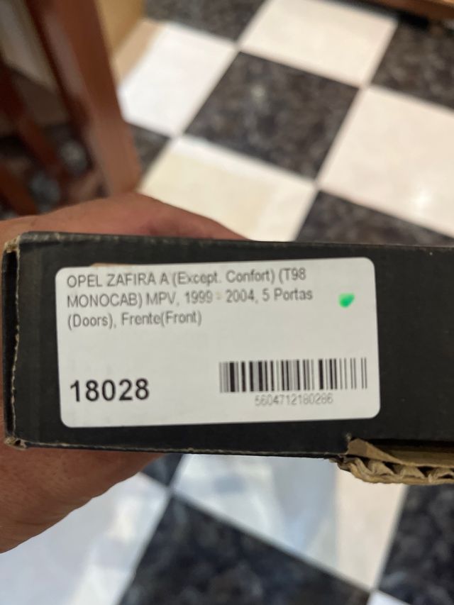 Deflector Puerta Derecha Opel Zafira A año 1999