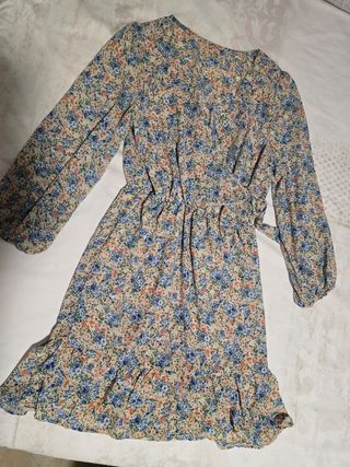 Vestido floral manga larga