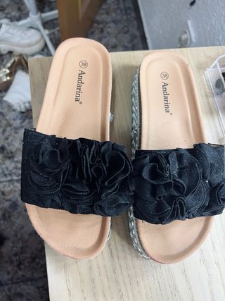 Sandalias Andarina Negras Talla 38
