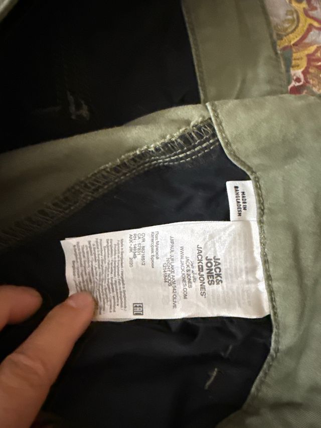 Pantalón cargo caballero verde caqui