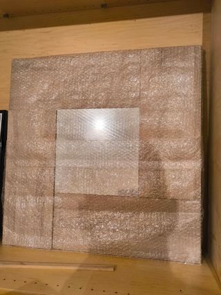 Specchio d'ingresso in legno e vetro