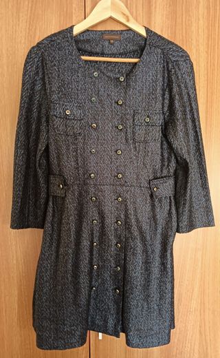 Vestido Mujer Negro y Dorado