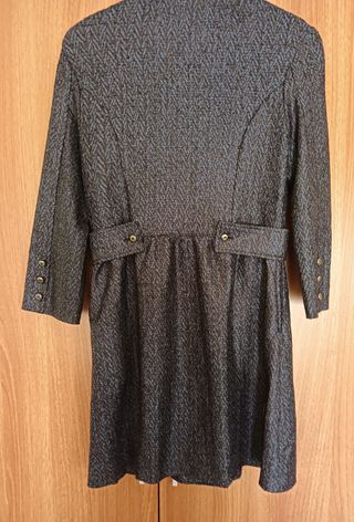Vestido Mujer Negro y Dorado