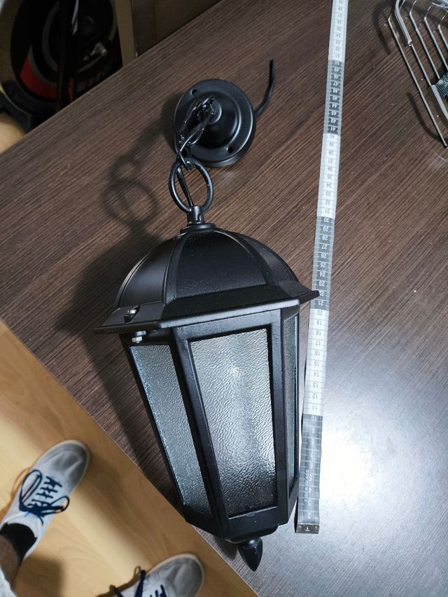 Farol colgante negro mate