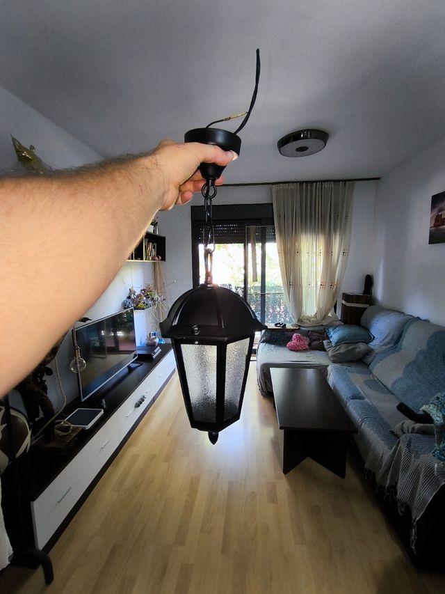 Farol colgante negro mate