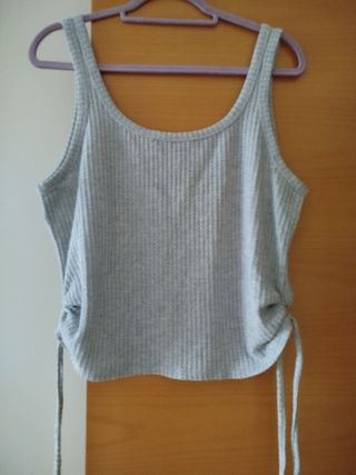 Camiseta gris de punto talla XL