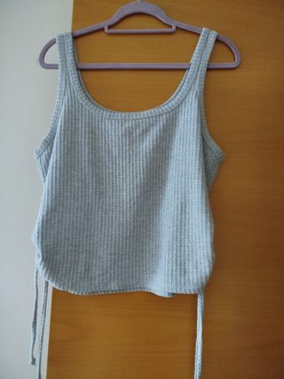 Camiseta gris de punto talla XL
