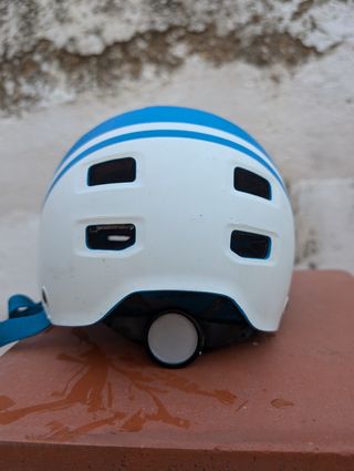 Casco Bici Niños Azul y Blanco
