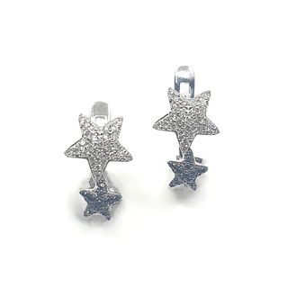 Pendientes Estrella Oro 18k Brillantes