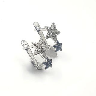 Pendientes Estrella Oro 18k Brillantes