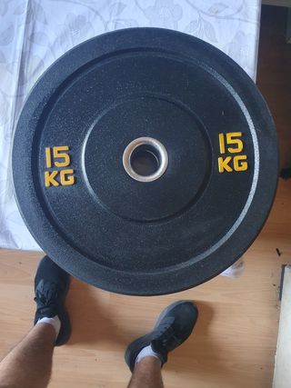 Pareja de discos bumper 15 kg