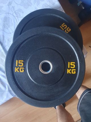 Pareja de discos bumper 15 kg