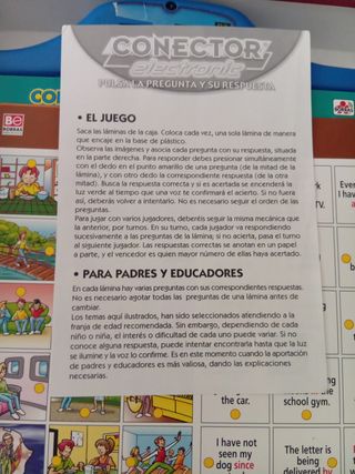 Juego Conector Electronic Aprendo Inglés Educa