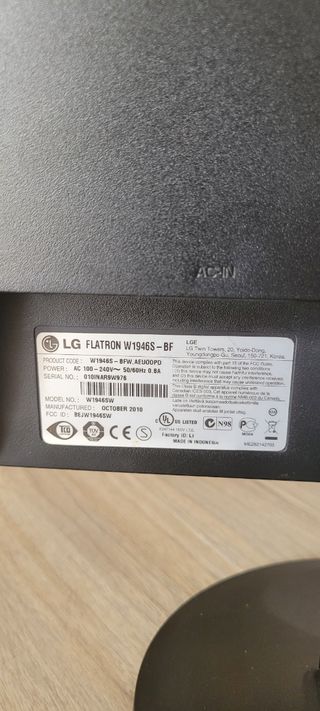 Monitor LG 18.5 Negro