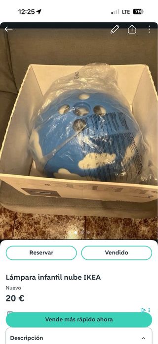 Lámpara infantil nube IKEA