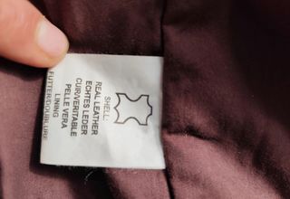 Chaqueta de piel marrón