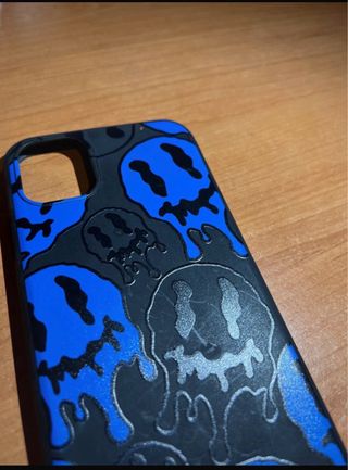 Cover iPhone 11 con Smiley Blu