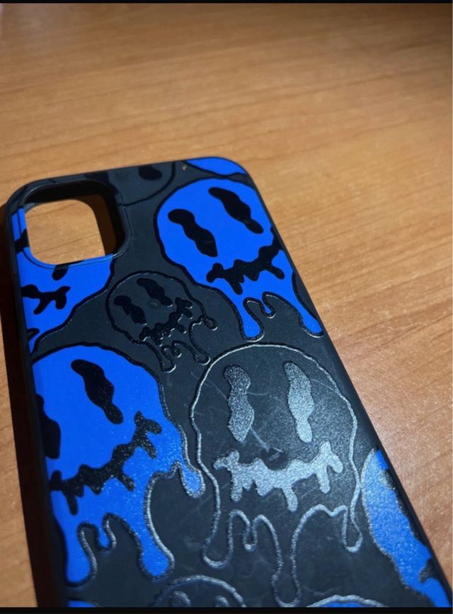 Cover iPhone 11 con Smiley Blu