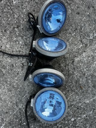 4 Faros Largo Alcance Camión Azul