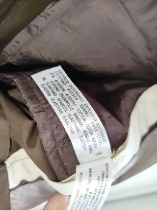 Pantalón mujer Massimo Dutti Marrón T.36 perfecto