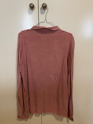 Camisa Stradivarius Rosa Talla S