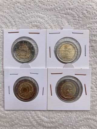 Lote 12 monedas 2 euros conmemorativas Bélgica