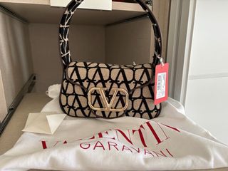 Bolso Valentino Auténtico Beige y Negro