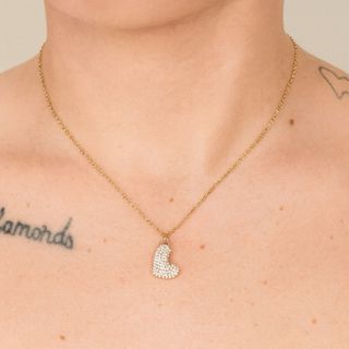 Collana Lettera Shine Oro Acciaio Inox