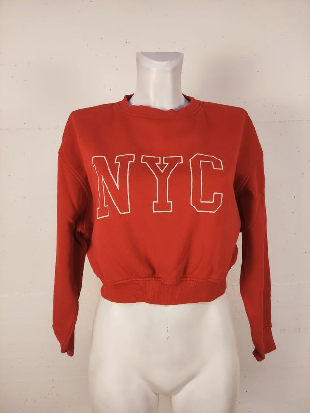 Felpa corta Kiabi NYC rossa