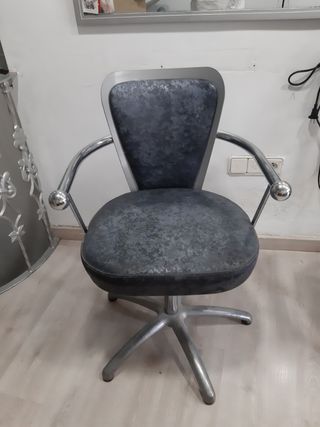 Silla Peluquería Giratoria Metálica