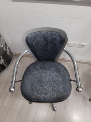 Silla Peluquería Giratoria Metálica