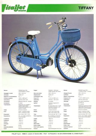 Italjet Tiffany Bianco motorizzata Piaggio 