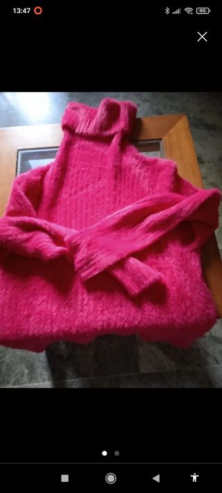 Jersey de angorina rosa