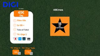 Orange Fibra 1Gb + Fútbol + TV Elige 2