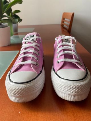 Converse All Star Plataforma Rosa Talla 37
