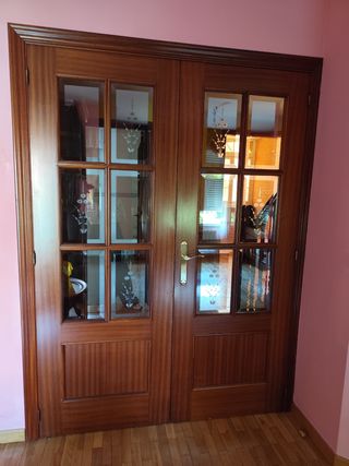 Puertas de cristal madera