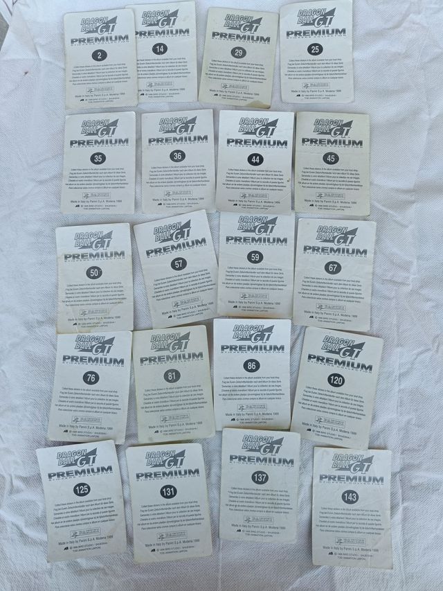 Dragon Ball Cards, Laminards, Stickers e Calamite