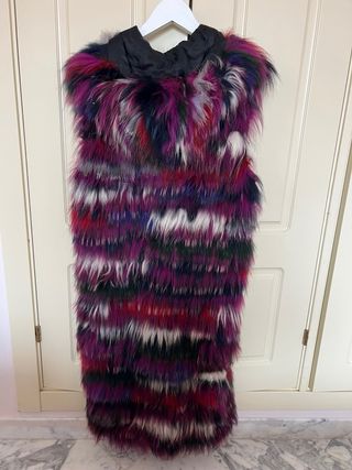Chaleco de pelo multicolor