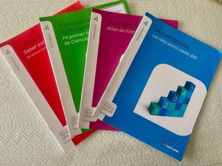 Lote libros Santillana cuarto de primaria 