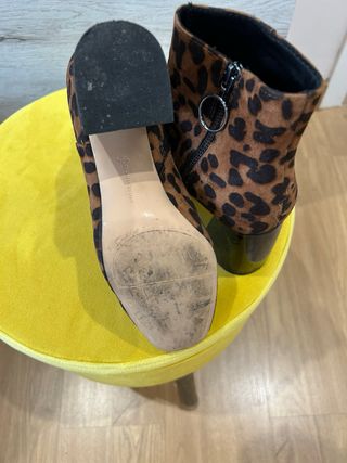 Botines animal print tacón