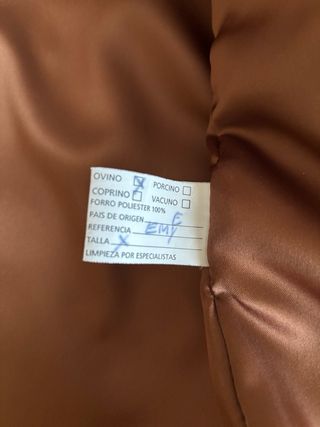 Abrigo de cuero auténtico mujer