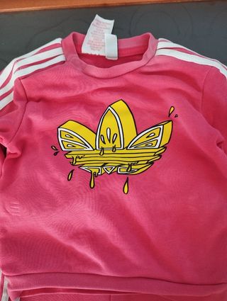 Chándal Adidas Bebé Rosa Talla 12/18 meses 