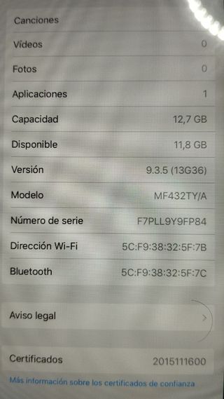 Apple iPad Mini A1432 Negro