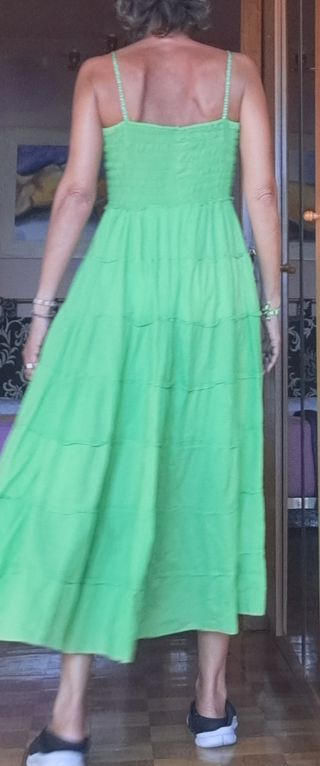 Vestido largo verde