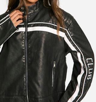 Cazadora Piel Negra Talla 42