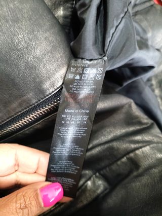 Cazadora Piel Negra Talla 42