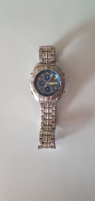 Reloj Racer Cronómetro Cuarzo Azul Plata