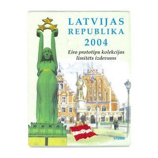 Letonia 2004 Cartera Pre-Euro 8 Monedas