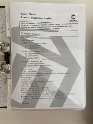 Oposiciones maestros Primaria Inglés 