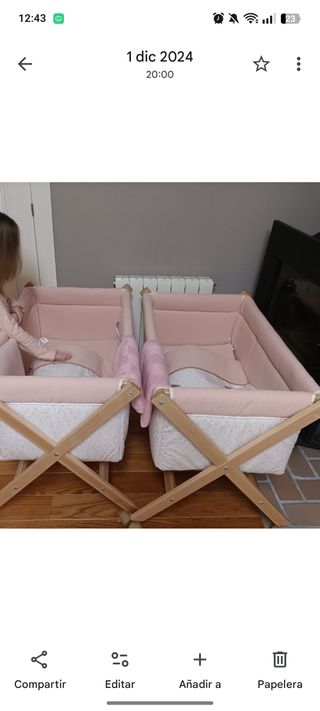 Minicuna bebé Cambrass rosa